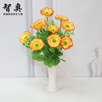仿真花擺件 太陽花花束，點(diǎn)亮歐式家居的藝術(shù)氣息